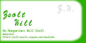 zsolt will business card